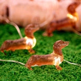 Dachshund Dog String Lights With Timer, 10 Ft 30 Leds Pets Theme Battery Operated Led Fairy Lights With Remote, Decorati