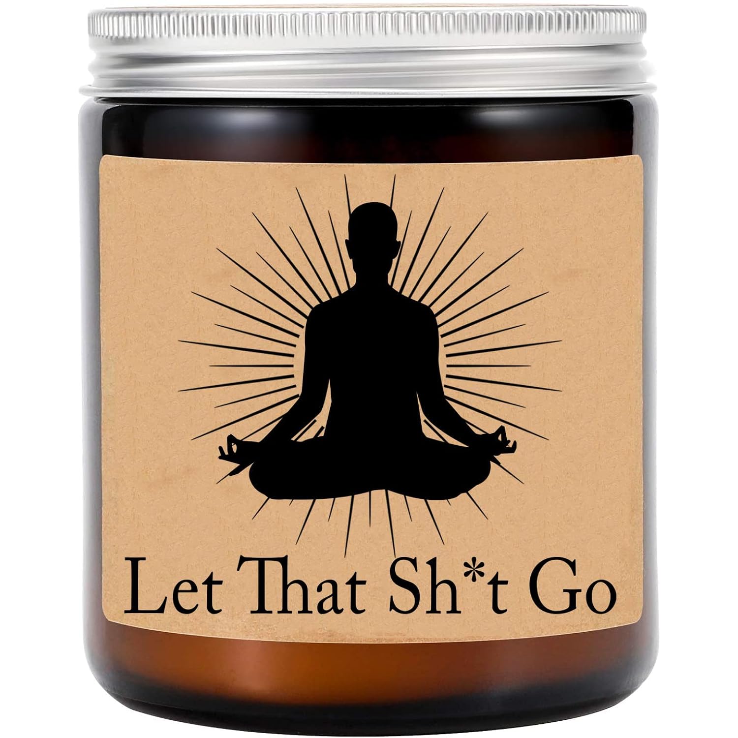 Let That Shit Go Funny Candle - Yoga Gifts For Him - Meditation Gifts Zen Gift For Boss - Yoga Decor - Funny Meditation Room Decor - Zen Gift