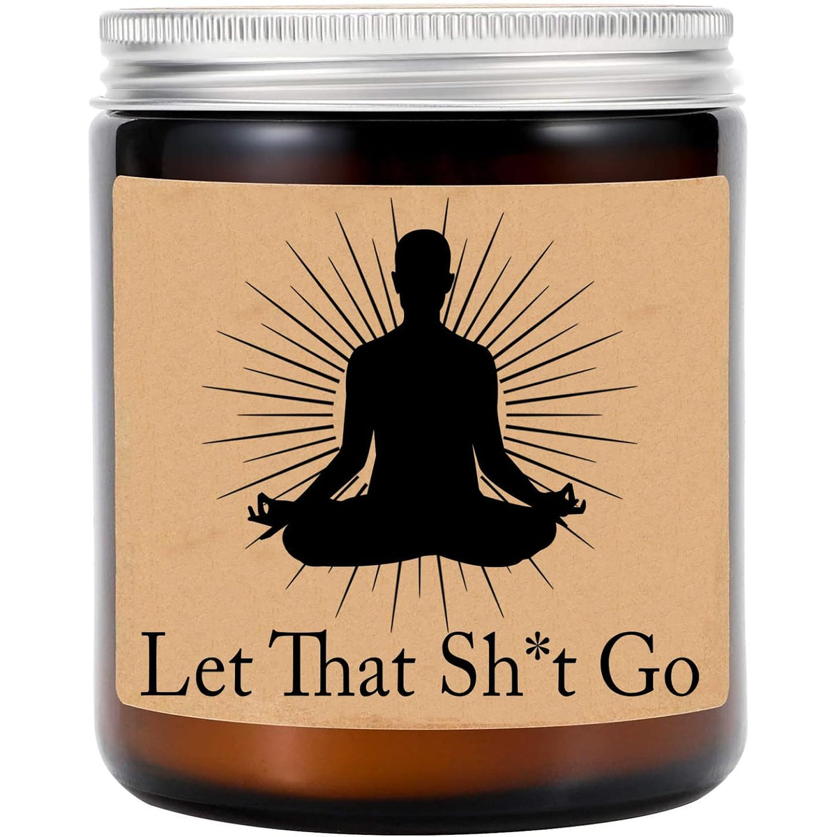 Let That Shit Go Funny Candle - Yoga Gifts For Him - Meditation Gifts Zen Gift For Boss - Yoga Decor - Funny Meditation Room Decor - Zen Gift