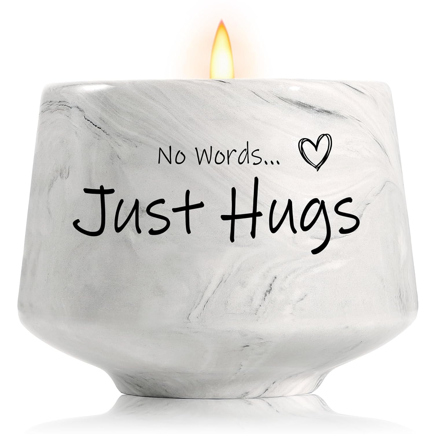 Sympathy Gifts For Loss Of Loved One, Memorial Gifts - 6Oz Lavender Scented Soy Wax Candle - No Words Just Hugs Candle, Bereavement, Grief, Miscarriage, Get Well Gift For Grieving Friends Women