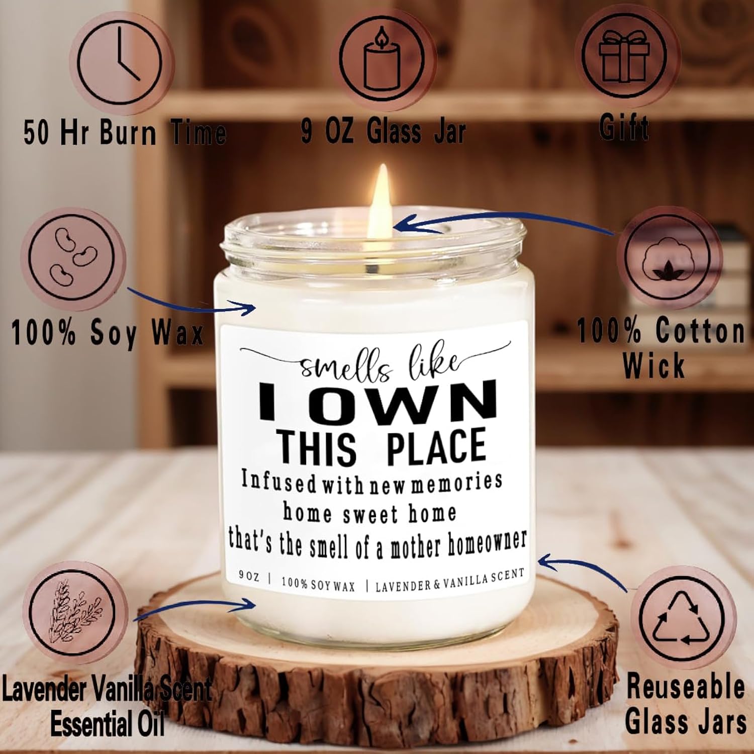 House Warming Gifts New Home,New Home Gift Ideas Scented Candle,Housewarming Gifts For Women,Men,Couple,Friends,New House Must Haves?Closing Gift For Home Buyers 9 Oz