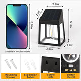 8 Pack Solar Fence Lights Waterproof Warm White Outdoor Yard Garden Post Deck Lights