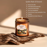 Pumpkin Candle 8Oz Jar, Pumpkin Spice Candles, Fall Candles, Fall Scented Candles, Natural Soy Candle Non Toxic, Long Burning, Refillable 8 Oz Glass Jars
