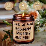 Candle, New Parents Gifts For Couples, First Time Dad, Mom To Be, Gender Reveal Ideas For Parents To Be - Pregnancy Congratulations, 1St Baby, Expecting Mommy, Valentines New Mom And Dad Gifts