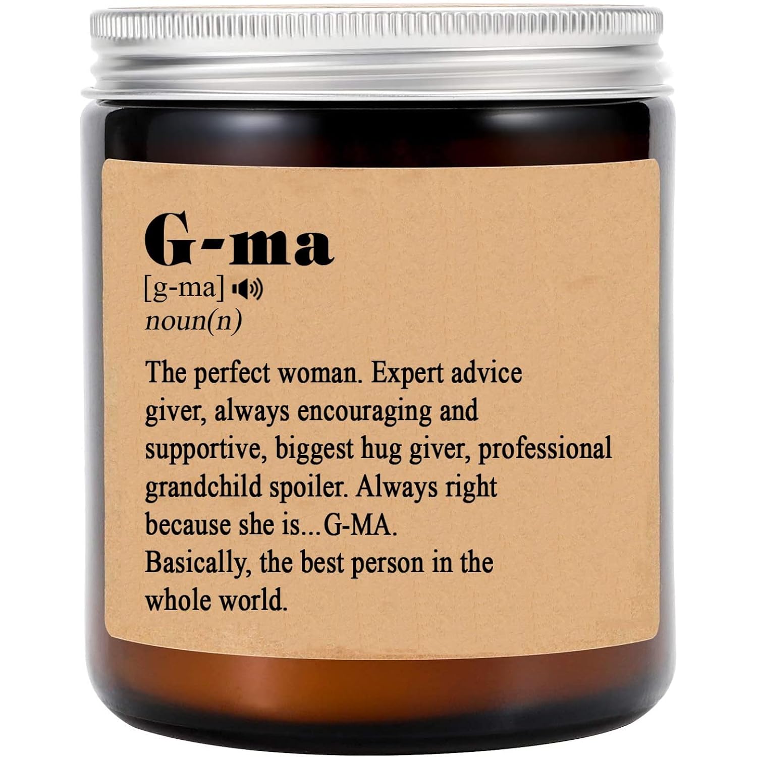 G-Ma Noun Candle - Gift For G-Ma - Mother'S Day Candle - G-Ma Gifts - G-Ma Definition - Lavende Scented Candles - Soy Candle For Home Scented