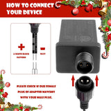 2Pack 12V 1.5A Yard Inflatable Plug Adapters With 2 10Ft Extension Cables Replacement Class 2 Power Supply For Halloween