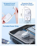 20W Travel Power Strip 4 Outlets 3 USB 1 USB C 4 Ft Extension Cord Flat Plug