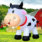 6Ft Cow Inflatables Christmas Spring, Farm Ranch Blow Up Animals Cute Dairy Cattle,Decorations Outdoor Yard Built-In Led