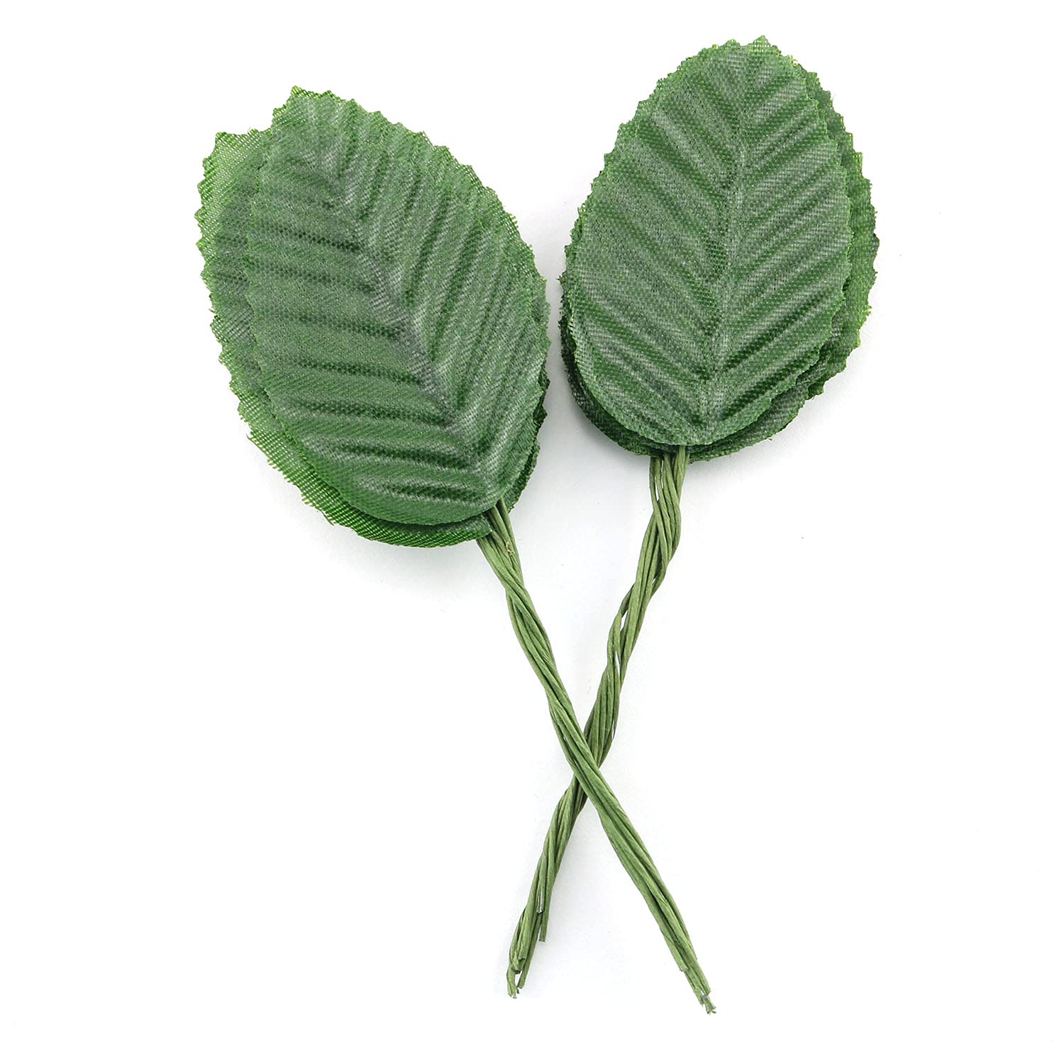Artificial Silk Leaf 200Pcs 10Cm Green Fake Wired Single Silk Leaves Faux Flowers Leaf For Wedding Arrangements Centerpieces Diy Home Decorative Christmas Party Decoration
