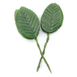 Artificial Silk Leaf 200Pcs 10Cm Green Fake Wired Single Silk Leaves Faux Flowers Leaf For Wedding Arrangements Centerpieces Diy Home Decorative Christmas Party Decoration