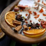 3 Wick Spice Decorated Scented Candle In Wooden Bowl - 20 Oz Aromatherapy Soy Wax Candle For Home Holiday Decor - Pumpkin Spice Cinnamon Clove Scented-Pum