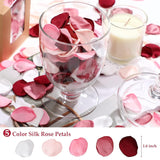 800 Pieces Faux Flowers Silk Rose Petals Burgundy Flower Petals For Valentines Wedding Flower Basket Romantic Dinner Table Centerpieces Bridal Shower Party Decor (Pink Series)