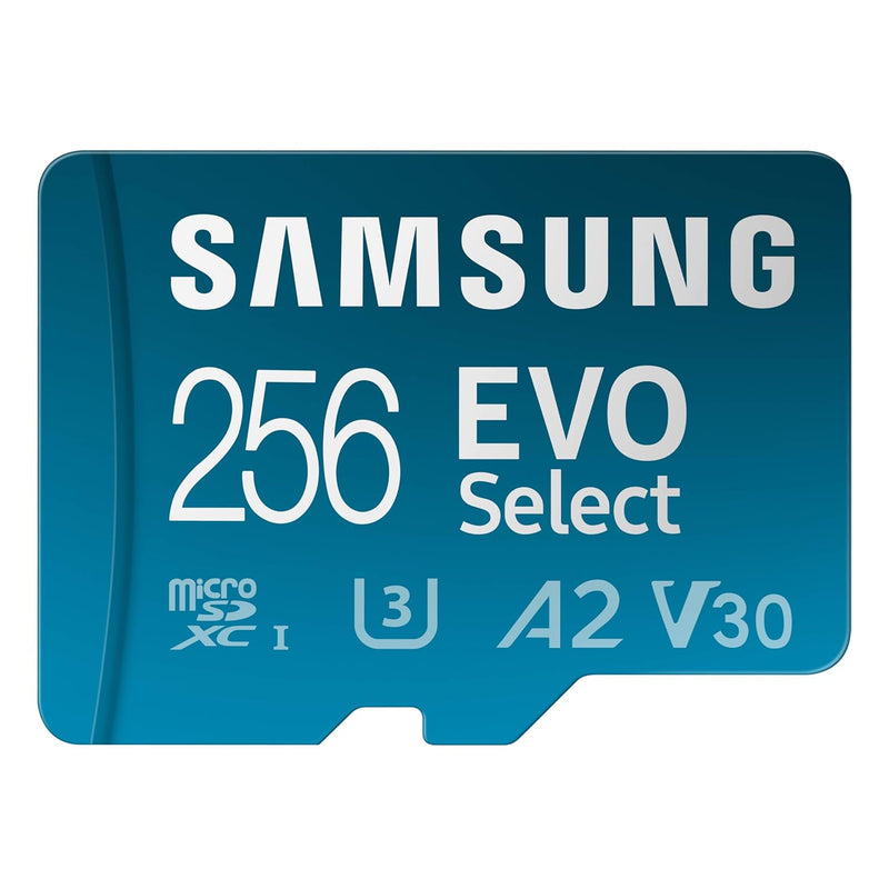 256GB microSDXC Memory Card + Adapter, 160MB/s, UHS-I, U3, V10, A2