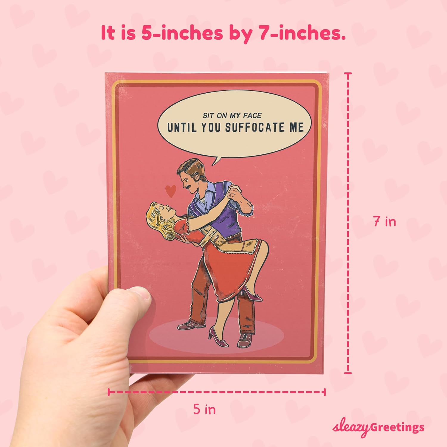 Funny Valentines Day Card For Him Her - Naughty Card - Hilarious Anniversary Card For Husband - Inappropriate Valentine'S Day Card For Men Women - 'Until You Suffocate Me' Card