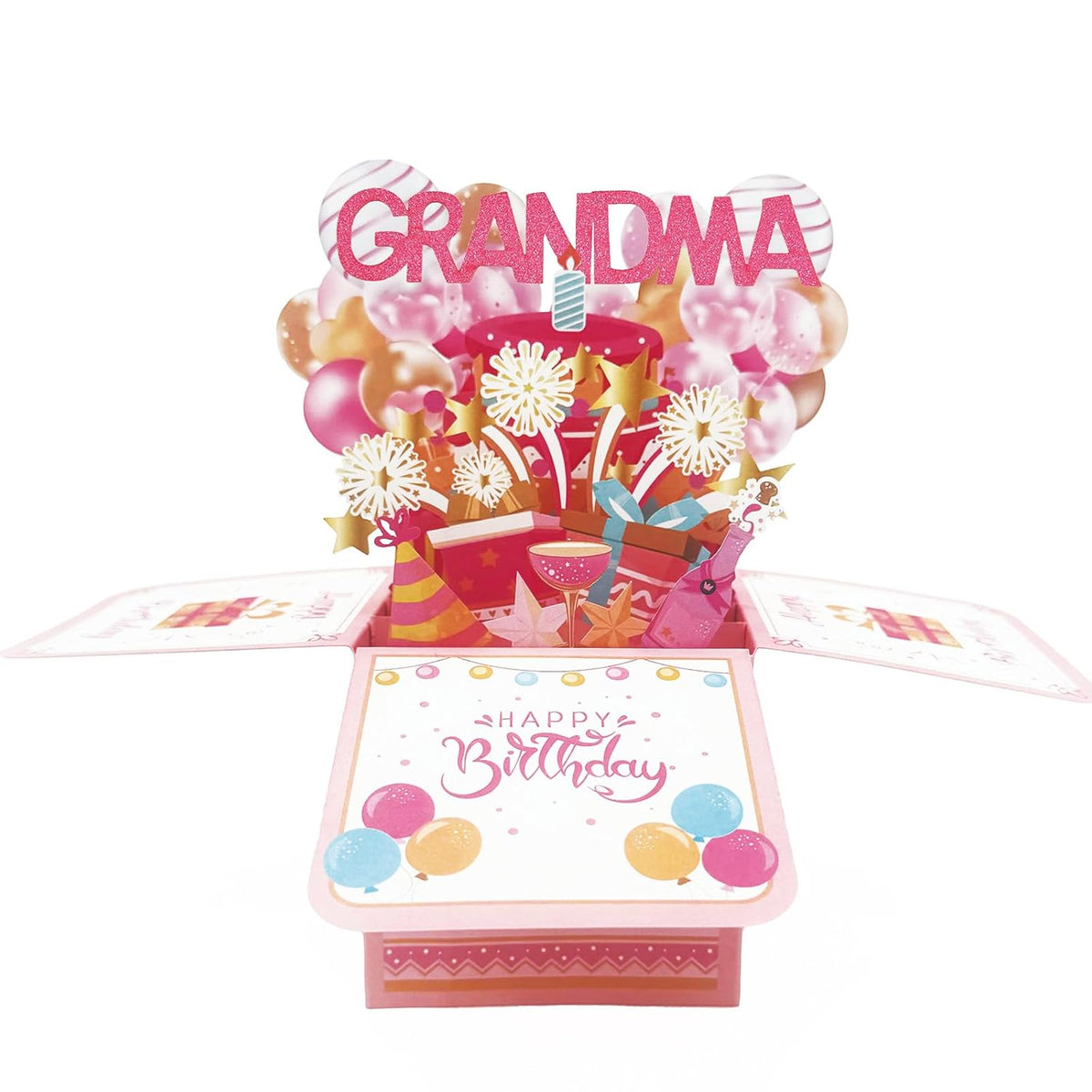 Great Grandma Birthday Gifts, Personalized Birthday Popup Card For Granny Nana, Best Nana Gifts From Granddaughter Grandson