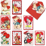 27 Pcs Vintage Valentine'S Cards Animal Red Pink Postcards Blank Greeting Notes Cards With Envelopes For Kids Classroom Valentine'S Day Party Favors, 6 X 4 Inches, 9 Styles?