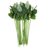30 Pcs Artificial Rose Stems With Green Leaves Faux Floral Wire Stems For Home Decoration Diy Craft Flower Arrangement