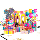 100 Years 0Ld Balloon Gift Pop Up Happy Birthday Greeting Card, Ideal Love Gift For Adult And Kid With Blank Note & Envelope, Celebration For Daughter, Son, Mom, Dad, Friend, Children