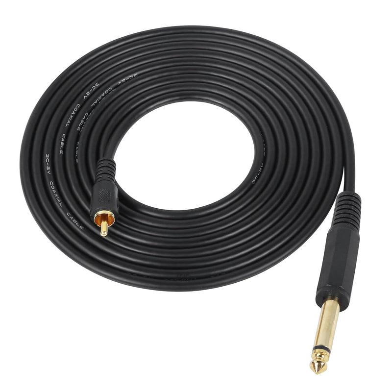 Rca To 1/4 Inch Audio Cable, Gold Plated 6.35Mm Ts Mono Male To Rca Male Patch