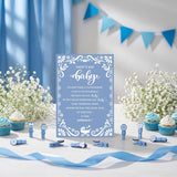Cielito Lindo Babyshower Games Supplies Don'T Say Baby Game, 1 Sign And 50 Wooden Mini Clothespins Funny Cielito Lindo Baby Shower Party Decorations For Gender Reveal Favors(Blue)