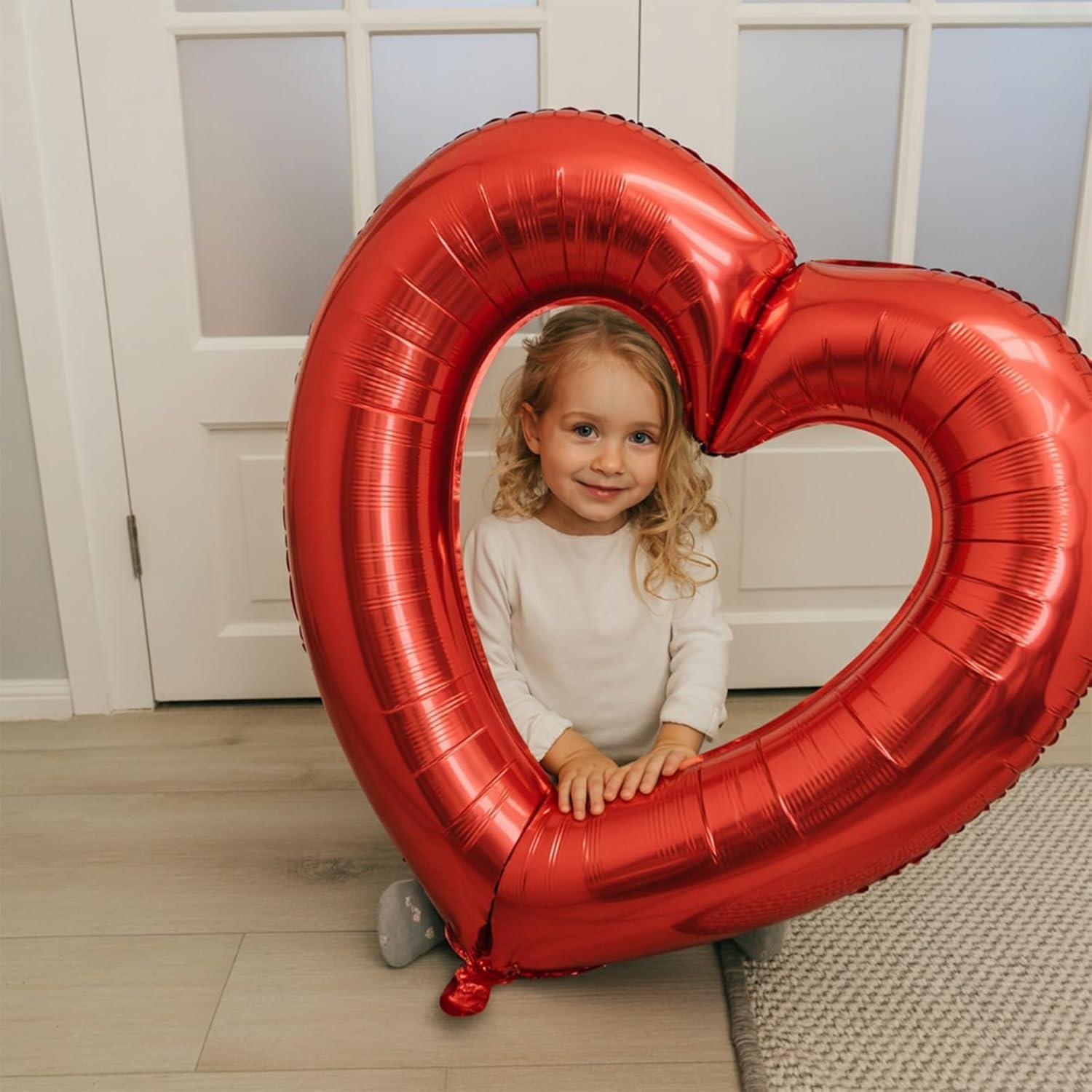 Red Heart Balloons,3Pcs 40Inch Large Hollow Out Heart Foil Balloon For Valentine'S Day Birthday Wedding Engagement Bridal Showers Anniversary Party Decorations