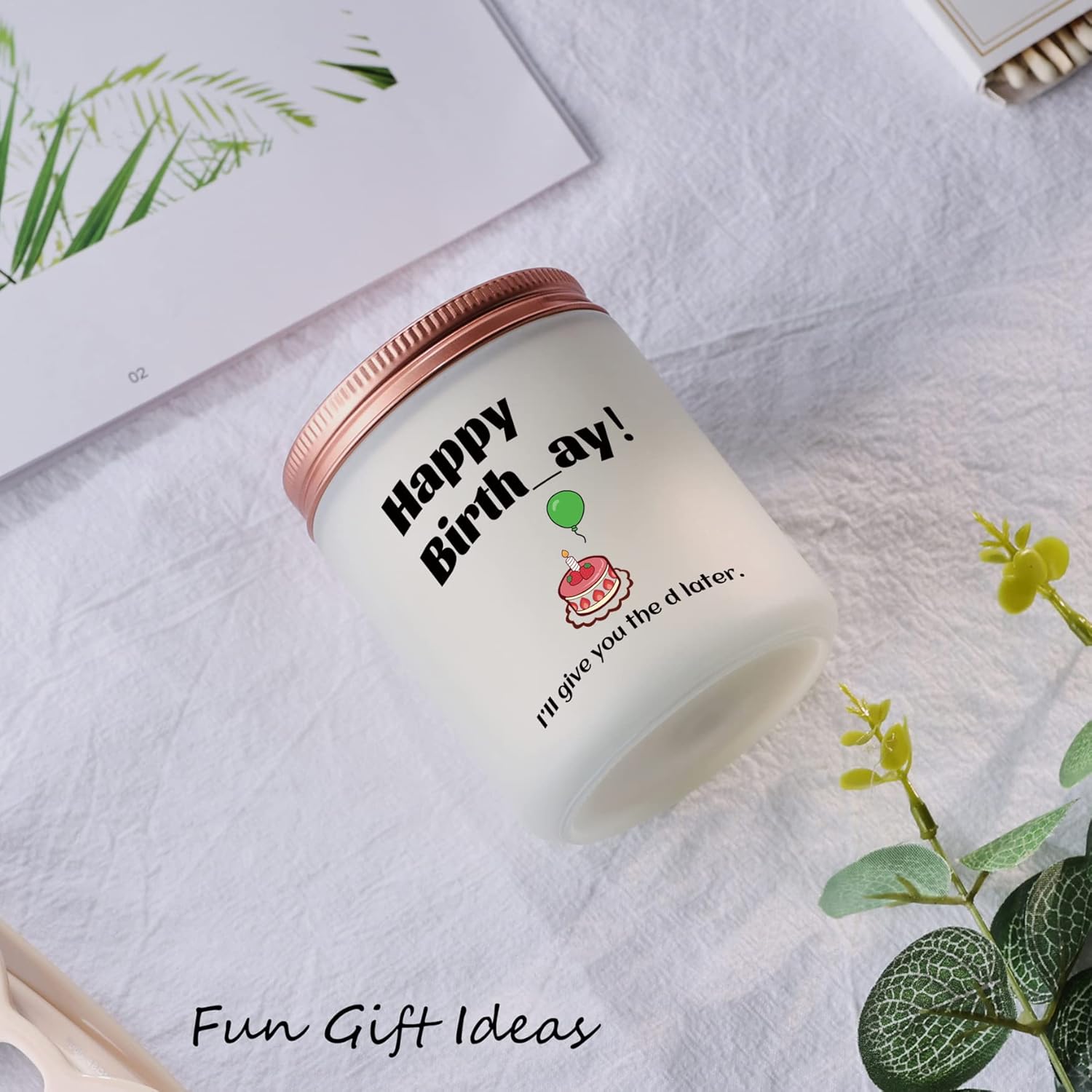 Funny Birthday Gifts For Girlfriend, Wife, Her, Fiancee- Unique Couple Happy Birthday Gift Ideas- Gag Women Bday Party Candle Presents From Boyfriend Husband Fiance Him- Lavender