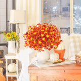 24 Pcs Fake Fall Flowers For Outdoors Uv Resistant Artificial Fall Flowers Faux Fall Plants Decorations For Outside Home Porch Planter Patio Window Box Fall Decor