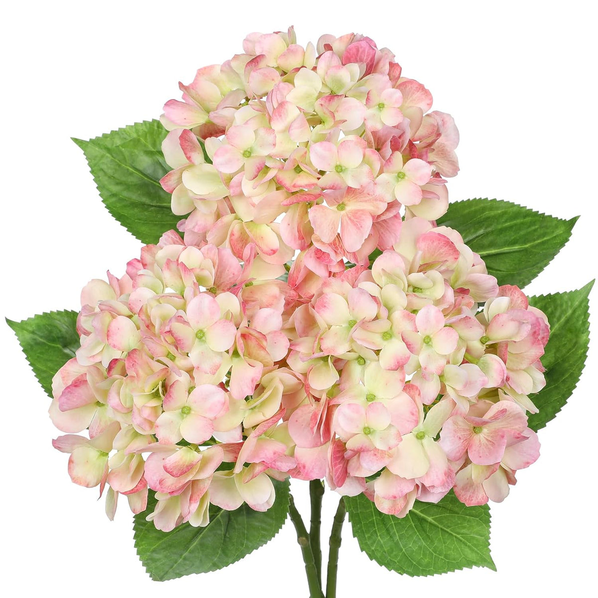 3Pcs Pink Hydrangea Artificial Flowers 19.7 In Real Touch Faux Hydrangea Stems Silk Flowers With Stems Fake Pink Flowers Bouquet For Floral Arrangements Table Centerpieces Wedding Home Decor
