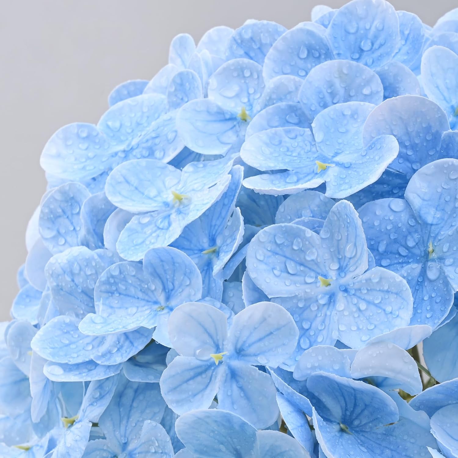 3Pcs 21In Hydrangea Artificial Flowers, Latex Real Touch Hydrangeas Lifelike Large Hydrangea Flowers For Home Decor Party Arrangements Wedding Bouquets Centerpieces (Blue)