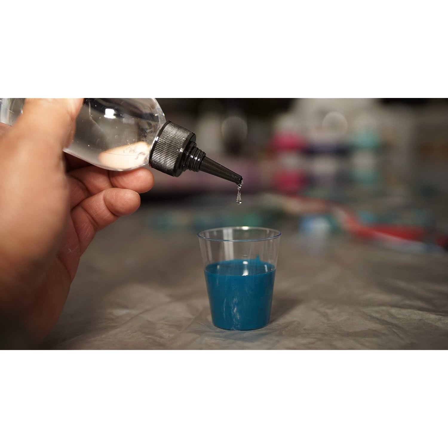 Dimethicone Acrylic Silicone Oil For Pouring, 4 Ounces, 1000Cst, For Artists - Non-Toxic, 100% Pure Liquid Oils To Create Cells In Paintings - Professional Fluid Art Supplies