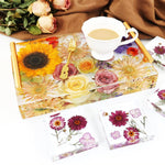 Large Silicone Tray Molds For Resin, 13.5"X9.5" Deep Rectangle Epoxy Tray Molds With 4Pcs Gold & Silver Handles, Resin Table Mold For River Board Table Diy Art Home Decoration