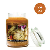 A Cheerful Giver — Banana Nut Bread - 24oz Large Scented Candle Jar with Lid - Cheerful Candle - 135 Hours of Burn Time, Christmas Gift for Women, Brown