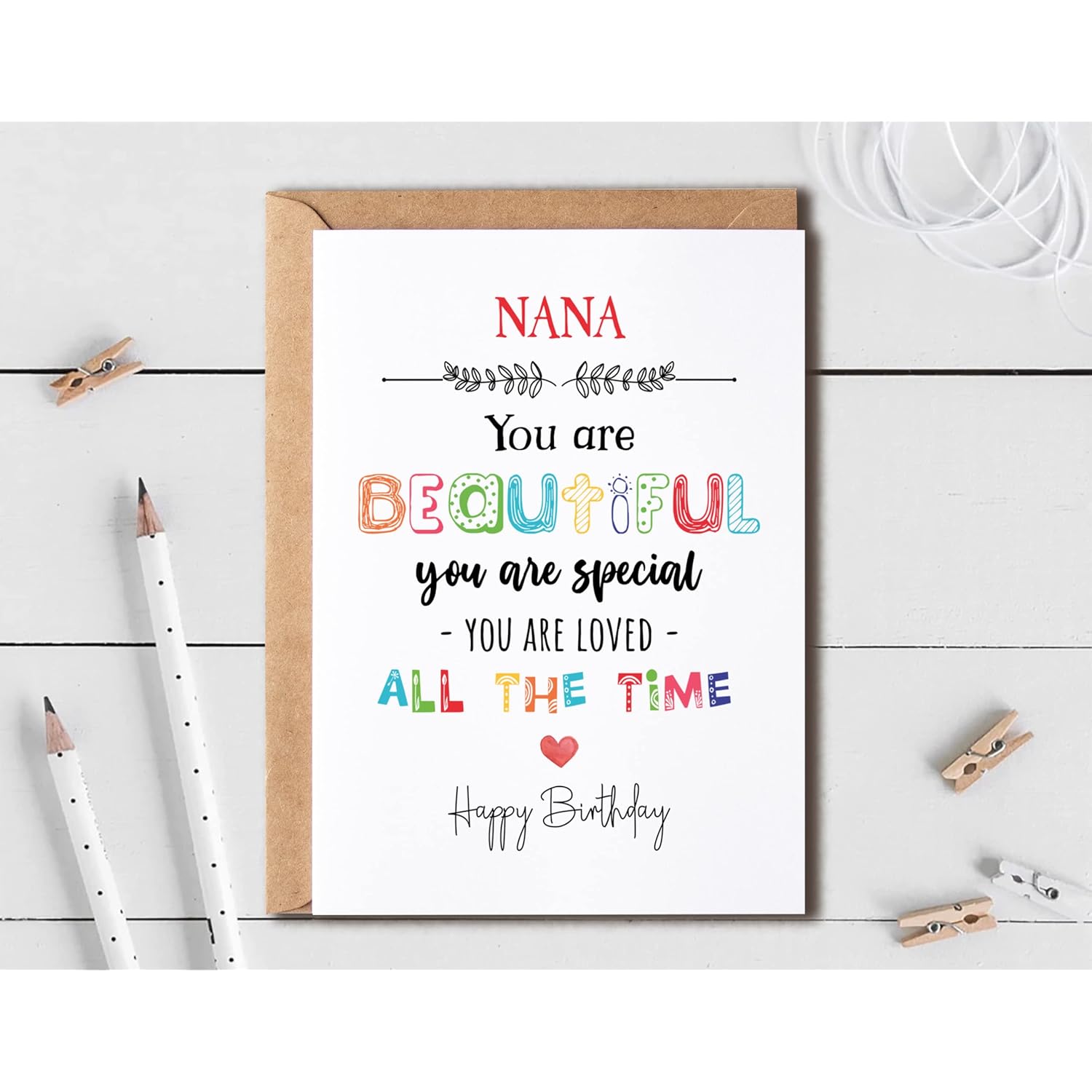 Nana You Are Beautiful You Are Special - Nana Birthday Card Poem Card For Nana - Birthday Card For Nana - Card For Nana