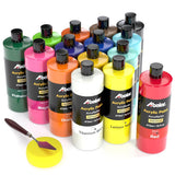 Large Bulk Acrylic Paint Set, 15 Colors (473 Ml/16 Fl Oz), Matte Finish, Rich Pigments, Non-Toxic Paints For Painting On Canvas Crafts Wood Ceramic, Ideal For Beginners And Students