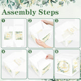 Greenery Baby Shower Games For Girl Or Boy, Oh Baby Sage Green Diaper Raffle Card Box With Tickets For Boy Baby Shower Decorations