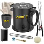 Mmasters 6Kg Propane Metal Melting Furnace Kit With Gloves, 2400? High-Efficiency Metal Foundry For Gold, Silver, Copper, And Aluminum Smelting, Ideal For Jewelry Making And Metal Casting
