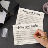 50 Wedding Advice And Wishes Cards, For Bride And Groom Weddings, Brida Shower Activity, Advice And Wishes For The Happy Couple (4" X 6")
