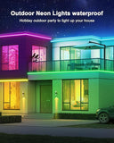 40FT RGB LED Neon Rope Lights App Remote Control Music Sync Waterproof Flexible Strip Lights