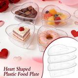 36 Pcs 17 Oz Valentine'S Day Heart Shaped Container Plastic Seasoning Containers Box Food Storage Containers With Clear Lids Reusable Dessert Box For Valentine Kitchen Restaurant Fruit Vegetable