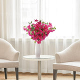 10 Pcs Artificial Flowers Silk Bougainvillea Branches Faux Artificial Bougainvillea Floral Stems 31" Long Plant Branches For Wedding Centerpieces Home Office Decoration Table Runner