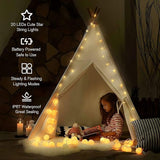20 LED Star String Lights 10FT Battery Operated Warm White Fairy Lights for Indoor Outdoor Christmas Party Wedding Holiday Bedroom Decor