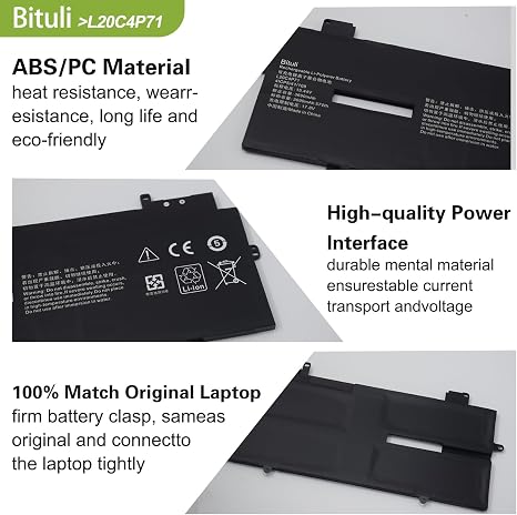 Replacement Laptop Battery for Lenovo ThinkPad X1 Carbon 9th 10th Gen and X1 Yoga 6th 7th Gen L20M4P71
