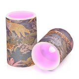 Flickering Flameless Candles, Zebra Wild Animal Tiger Led Candles With Remote Timer, Battery Operated Candle For Valentine Wedding Halloween Christmas Decor - Set Of 2
