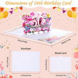 60Th Birthday Pop Up Card For Her, Happy 60Th Birthday Pop Up Greeting Card For Women Beautiful Birthday Card Gift For Grandma, Mom, Wife And Friend With Blank Note And Envelope