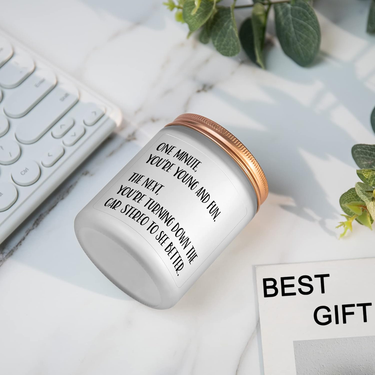 40Th 50Th 60Th 70Th Birthday Gift For Women Men - Happy Funny Mom Dad Birthday Gifts- 40 50 60 70 Year Old Gifts For Wife Husband - Lemongrass Sage Candles