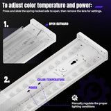 4FT LED Wraparound Light 75W 8250LM 3CCT Flush Mount Office Garage Fixture