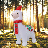 6 Feet Inflatable Christmas Alpaca Holiday Lighted Blow Up Yard Decoration Alpaca Christmas Inflatable Llama Outdoor Déc