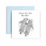 Anniversary Card – I Love You Like No Otter – Romantic Otter Card For Wife Girlfriend, Boyfriend, Husband – 350Gsm Valentines Day Card – Sweet Quote For Couple 14.8Cm Square (Like No Otter)