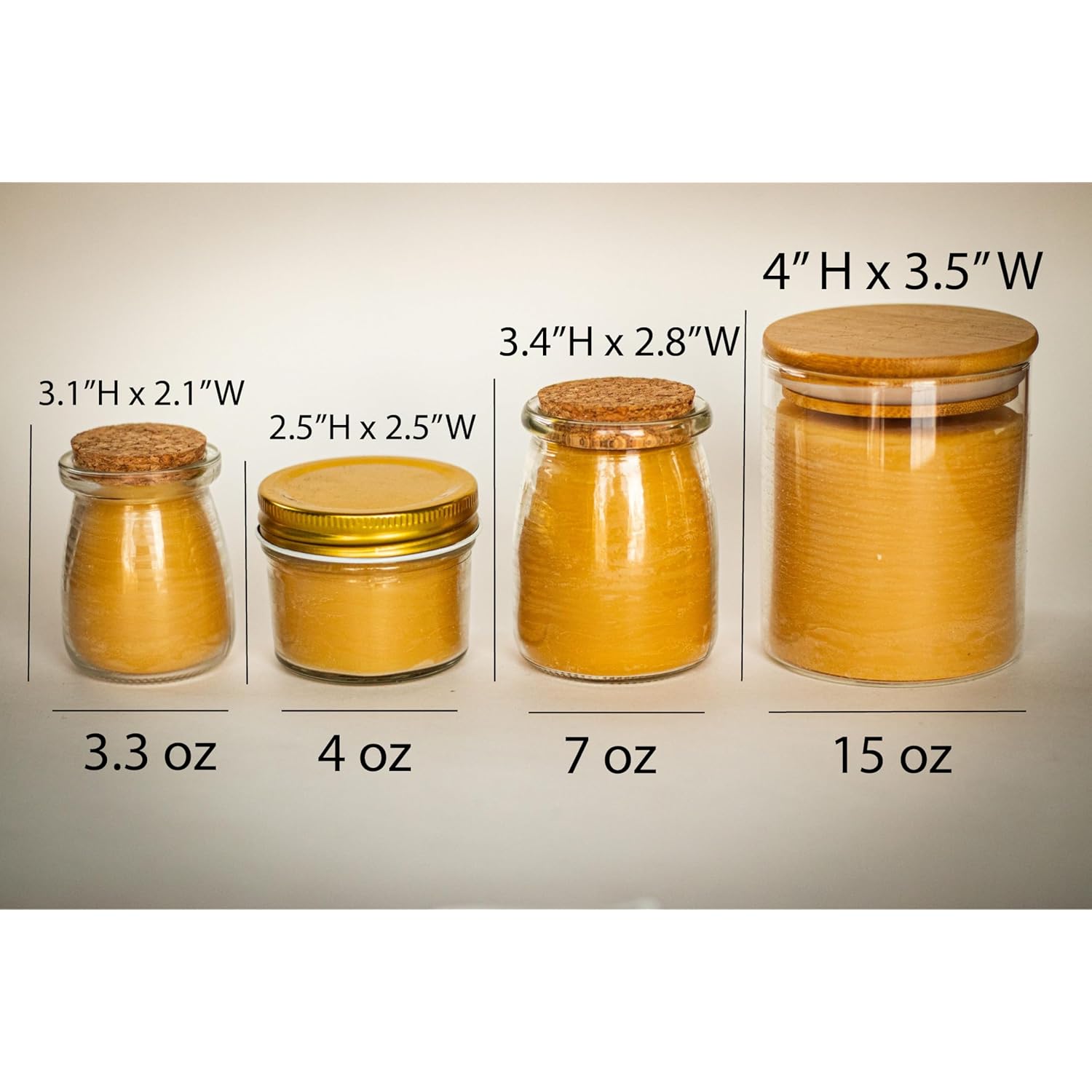 Beethelight Beeswax Jar Candle With Lid - Citrus Energy Aromatherapy Candle - 20 Hours Burn Time - All Natural 100% Pure Beeswax Candle - Handmade Decorative Jar Candle