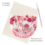 SANTORO Popnrock, 3D Pop Up Greeting Card - Pink Bouquet - For Her, Mother's Day, Girlfriend, Valentine's Day, Daugher, Grandmother | Floral Card